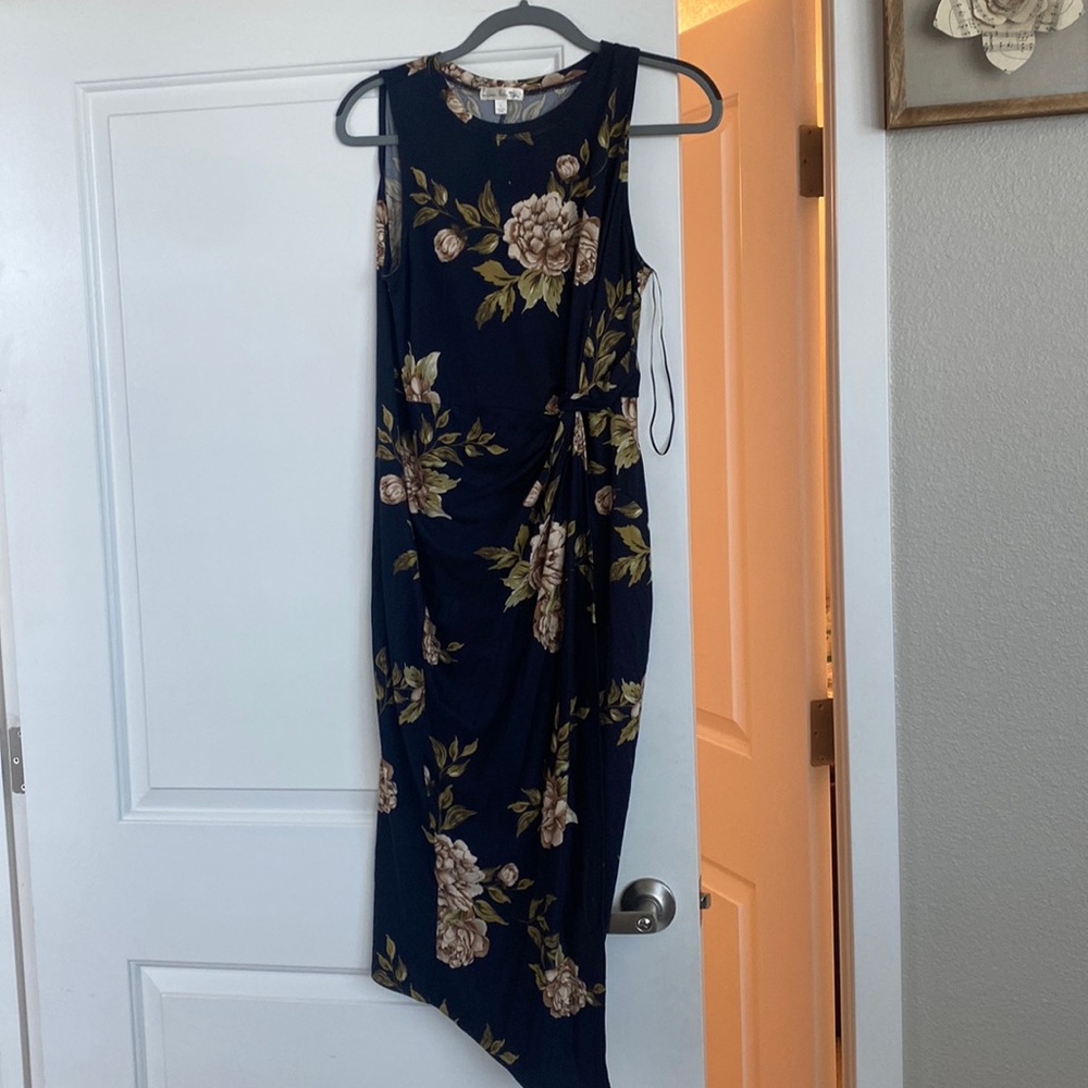 Dark blue floral dress